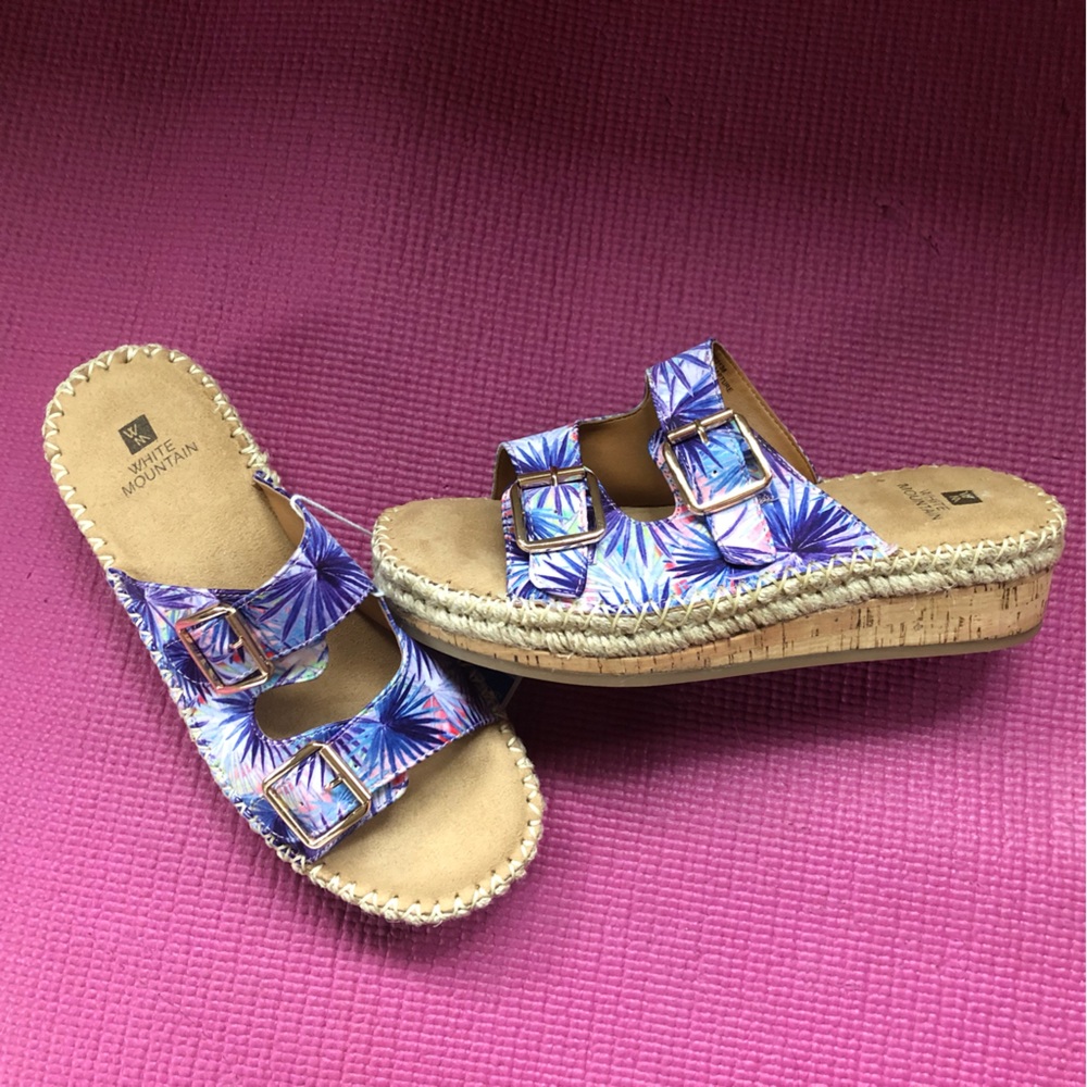 ๐ธ๐ธ Double Strap Espadrille Cork Wedge Sandals ๐ธ๐ธ - Picture 2 of 15